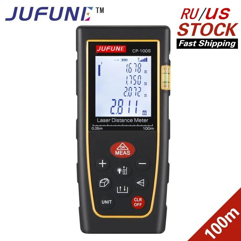 Jufune CP-100S 100M Digital Laser Distance Meter Range Finder Measure laser rangefinder