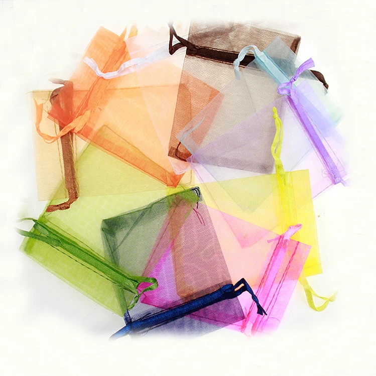 

9*12cm 100pcs Multicolor Gift Bags For Jewelry/wedding/christmas/birthday Yarn Bag With Handles Packaging Organza Bags