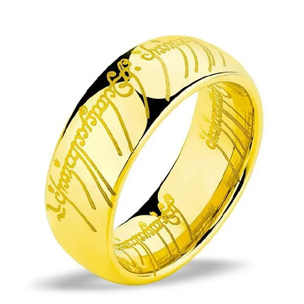 2017 Anillo midi de tungsteno Un anillo de poder Oro la película de los amantes del anillo Joyería de moda para mujeres y hombres
