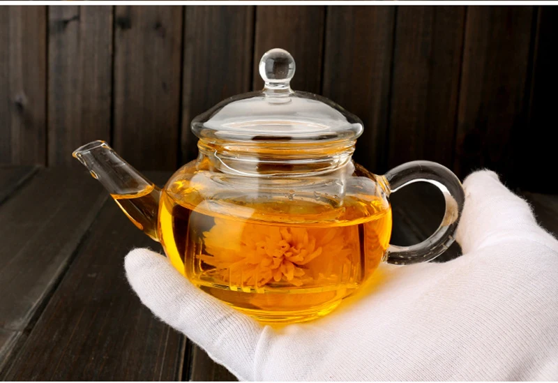 250ml Mini flower teapot with filter,Practical Bottle Flower TeaCup Glass Teapot with Infuser Tea Leaf Herbal Coffee