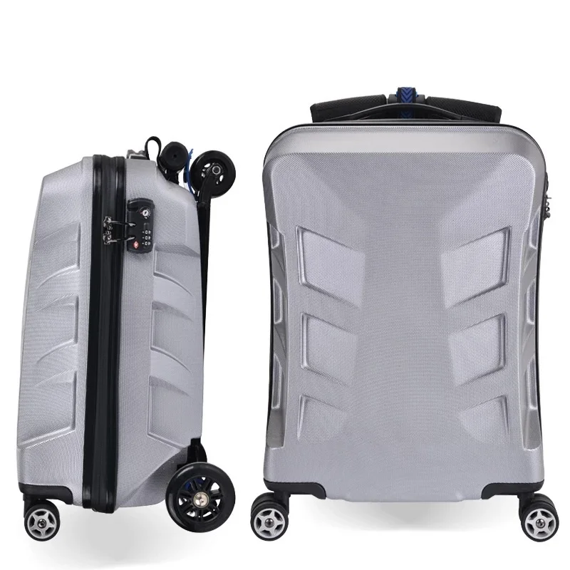 Imagem -04 - Moda Originalidade Skate Bagagem Bolsa para Mulheres dos Homens Equitação Mala sobre Rodas Scooter Carry on Travel Bagagem Trole Valise