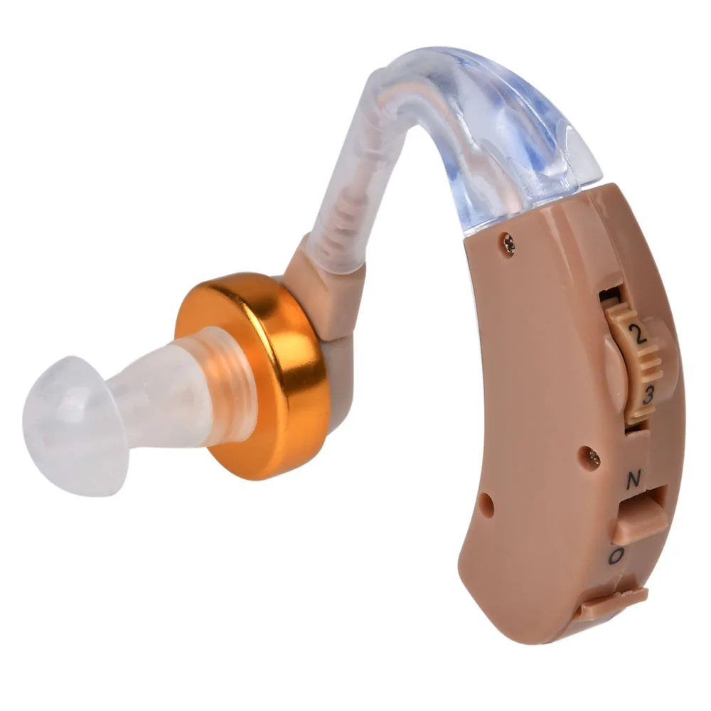 F-136 Ear Hearing Aid Kit Adjustabale Behind the Ear Invisible Voice Amplifier Sound Enhancer