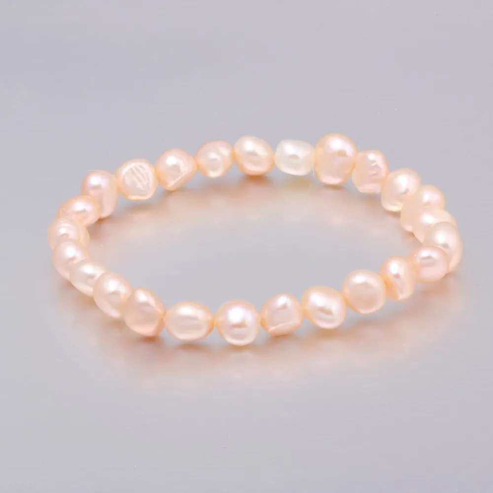 2020 High Quality 7-8 Mm Freshwater Pearl Bracelets Natural Pearl Bracelet For Women Pearl Bracelet