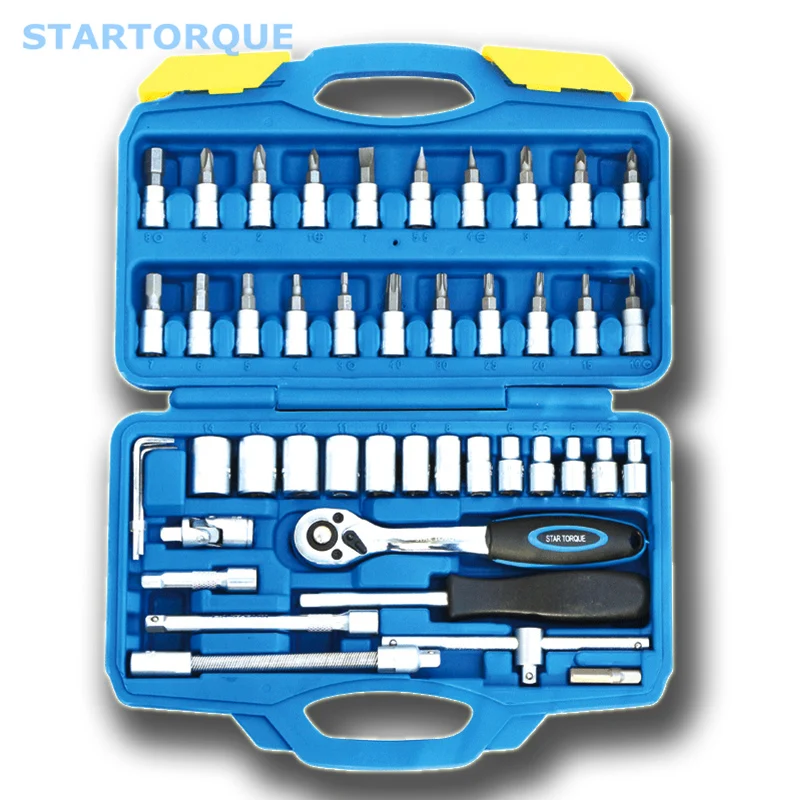 

STARTORQUE 46pcs/set Spanner Socket 1/4 Car Repair Tool Ratchet Wrench Screw Mechanical