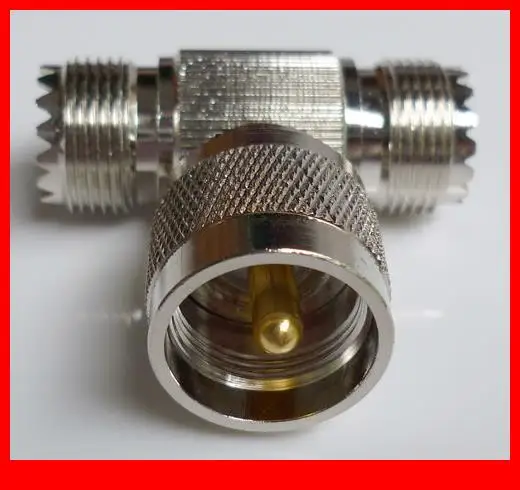 

10 pcs RF adapter UHF male to female to female 3 way
