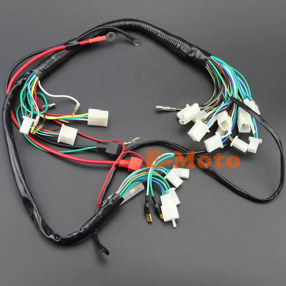 Electric Start Wiring Harness Wire Loom For Pit Dirt Bike ATV Quads 50cc 70cc 90cc 110cc 125cc Go Kart