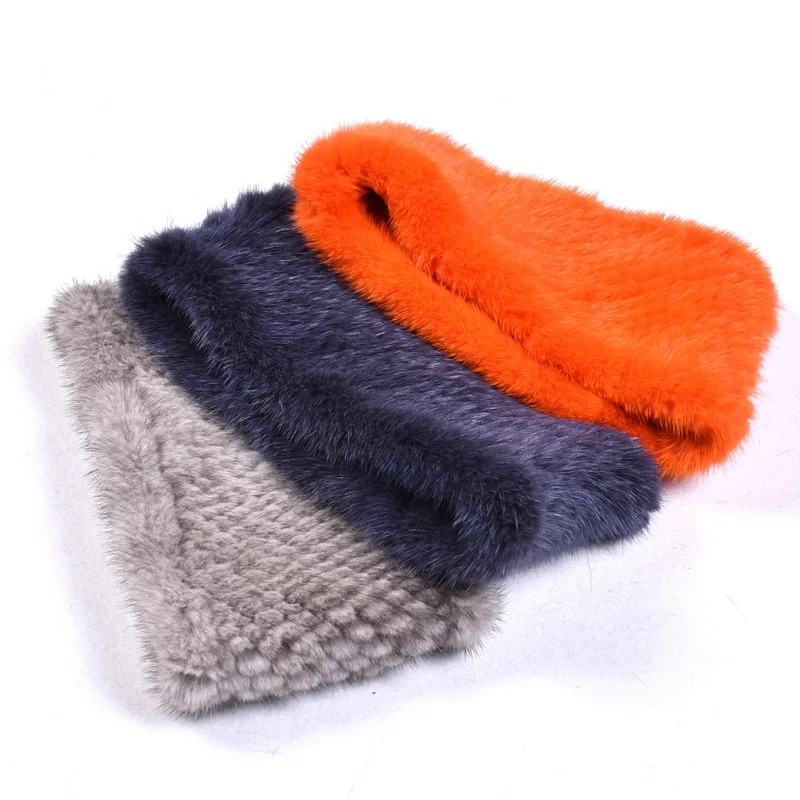 

Hearwear Ring Knitted Scarves women 100% Genuine Fur Scarves wraps female Scarves ladies mink fur shawls for women wraps lady