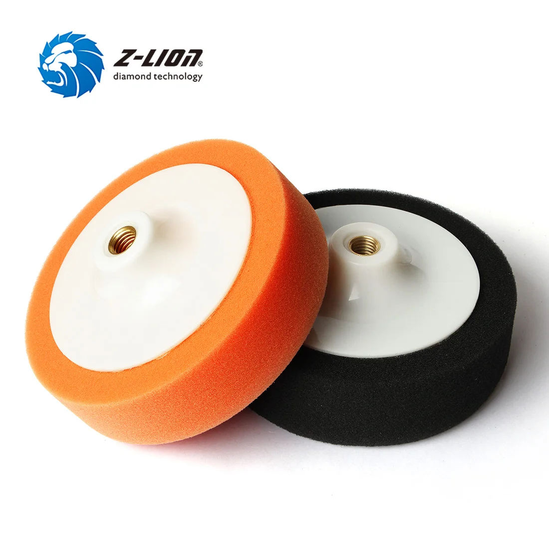 Z-LION 6Inch Sponge Polishing Pad Auto Car Polishing Buffing Wheel Waxing Orange Black Polishing Plate M14 M16 Thread Power Tool