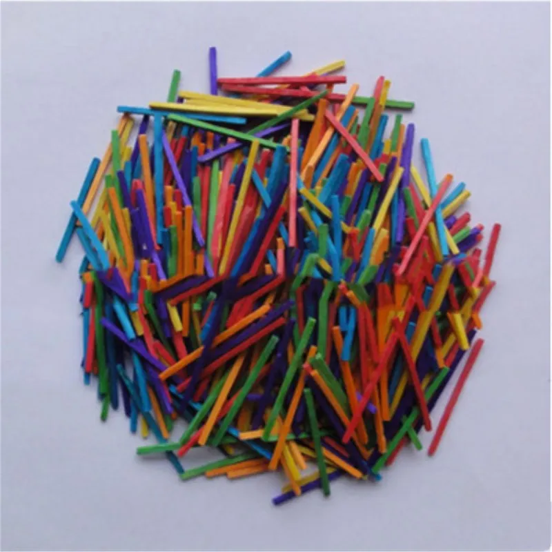 200 Pcs Puzzle 3d Wood Stick Match Rod fai da te artigianato in legno per bambini Mini Puzzle giocattoli educativi interattivi in legno ornamenti in