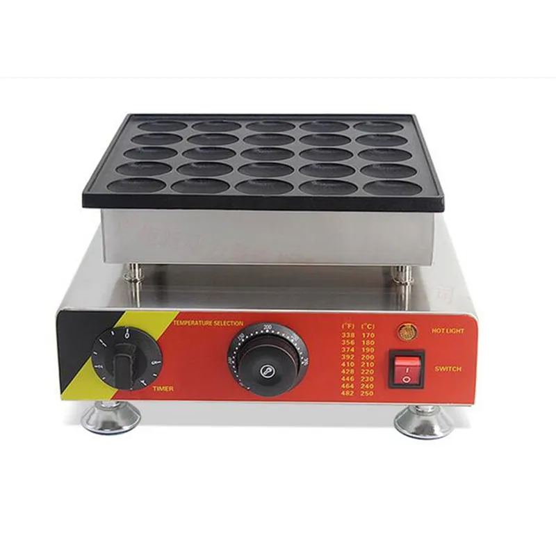 110V/220V Commercial Electric 25pcs Non-stick Pancake Machine Waffle Maker EU/AU/UK/US Plug