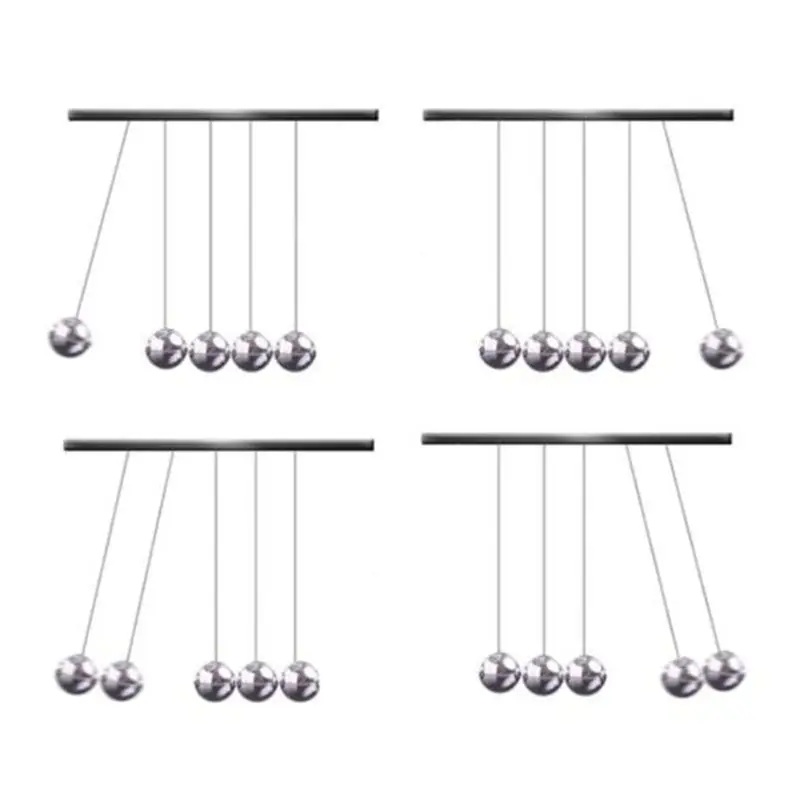 Newton's Cradle Steel Balance Ball Physics Science Pendulum Desk Toys Games Desk Home Decoration