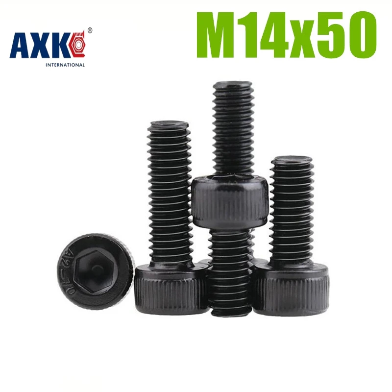 

Parafusos Screws Parafuso 5pcs M14x50 Mm Flat Head Countersunk Black Grade 12.9 Alloy Steel Blackening Hex Socket Cap Screw