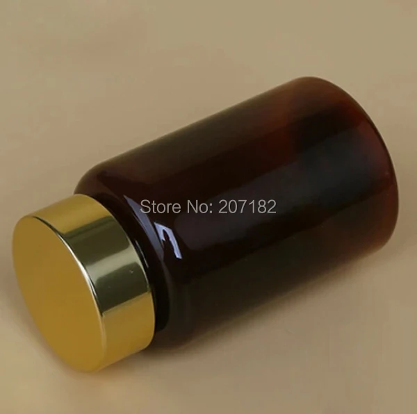 (100PCS/Lot) 120ML/120CC PET Translucent Brown Amber Color Capsule Bottle,Medicine Plastic Bottle,Empty Bottle Aluminum Cover