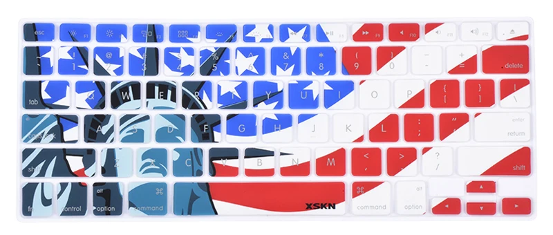 

XSKN The Statue of Liberty Silicone Keyboard Cover Protector Skin for US Apple Macbook Pro MAC 13 15 17 Air 13, Laptop Promotion