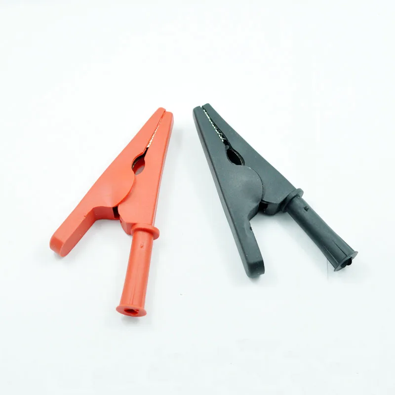 Free shipping 10pair 80MM banana head insulated alligator clip Multimeter power cable/ battery clip