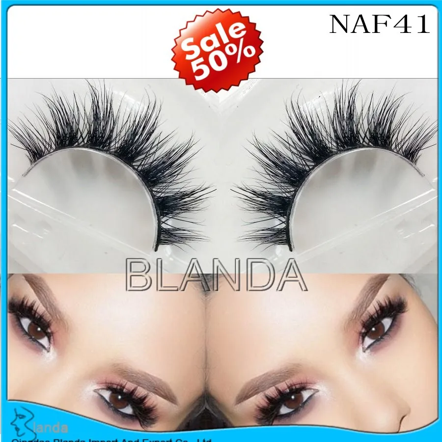 IN USA 500pairs 3D Mink Eyelash Fluffy Cross Thick Natural Fake Eyelashes Lashes Dramatic Makeup Eye Lashes Handmade False Lash