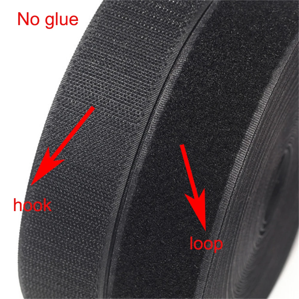 1M Pair Hook and Loop fastener Tape No Glue the hooks hooks adhesive Sewing-on strips Magic belt sticky tape DIY cloth hook loop