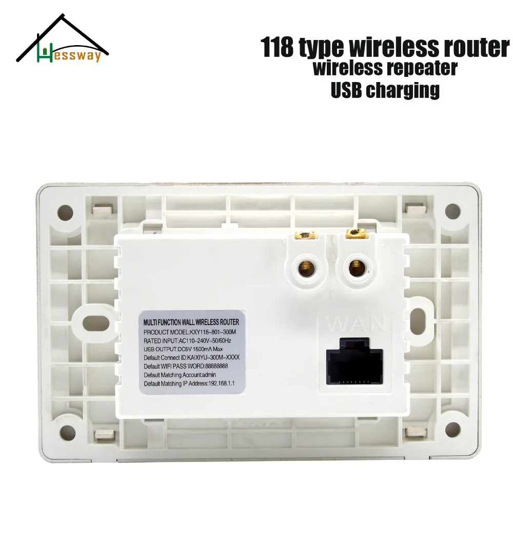 Imagem -06 - Hessway-hotel Padrão 118 na Parede Painel ap Roteador sem Fio Wi-fi 3g Entrada Usb Interruptor