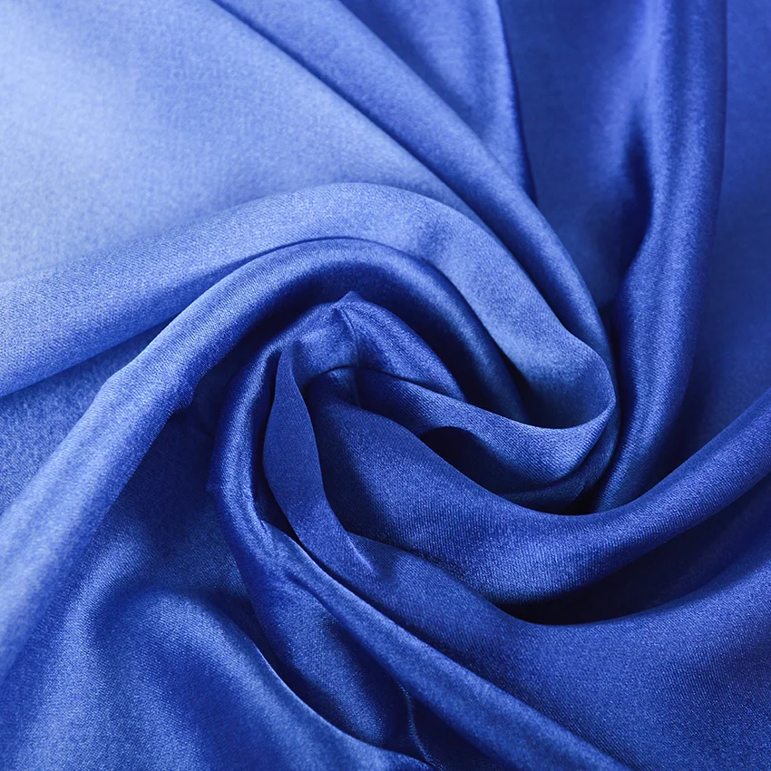 [BYSIFA] New Blue Gradient Silk Scarf Shawl Women Long Satin Brand Scarves Spring Simple Plain Muslim Women Head Scarf 180*90cm