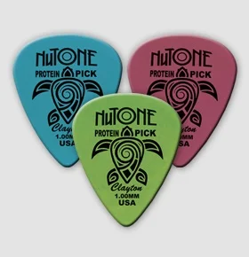 Clayton NuTone Standard Protein Guitar Pick Plectrum Mediator 1.0mm