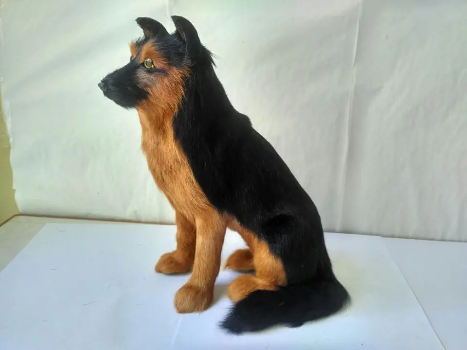 

middle simulation German shepherd dog model polyethylene&furs sitting dog doll about 23x18cm 1735