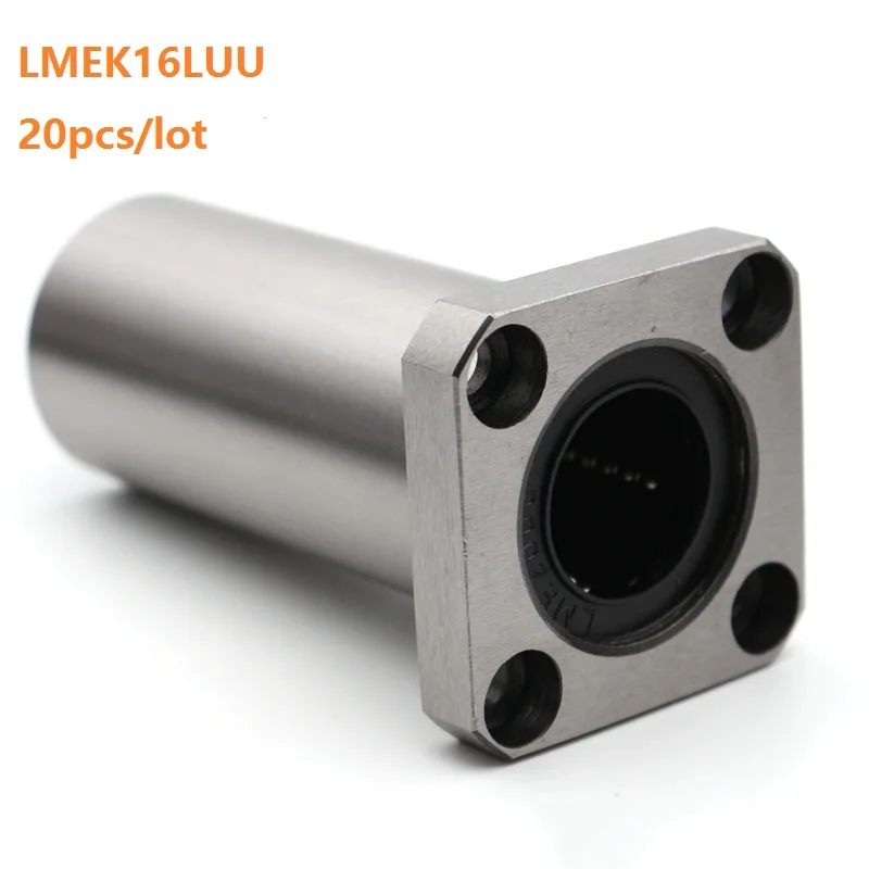 

20pcs/lot LMEK16LUU Long Type Long Type Square Flange Linear Bearing Bushing