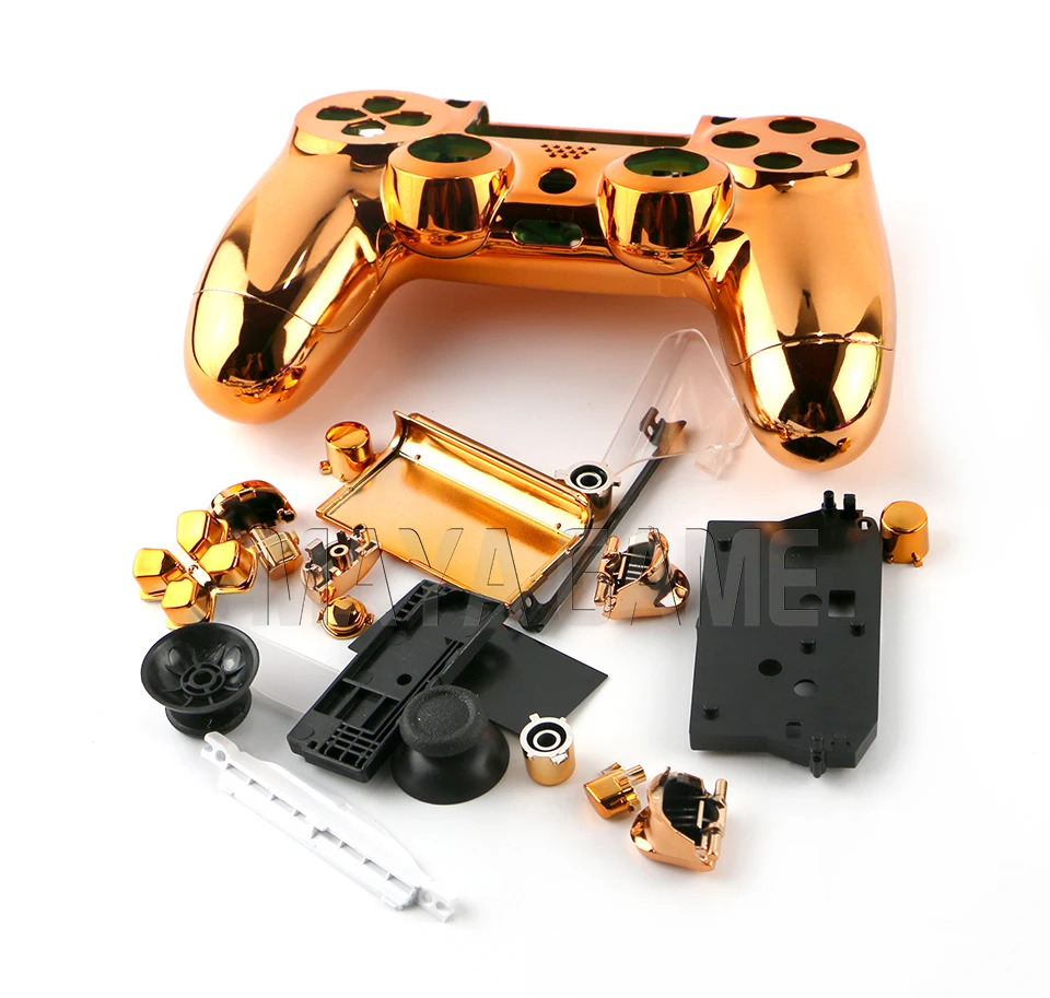 OCGAME 10 مجموعات/وحدة تحكم ملون كروم مقبض شل الإسكان غطاء لسوني بلاي ستيشن 4 ل PS4 تحكم قذيفة