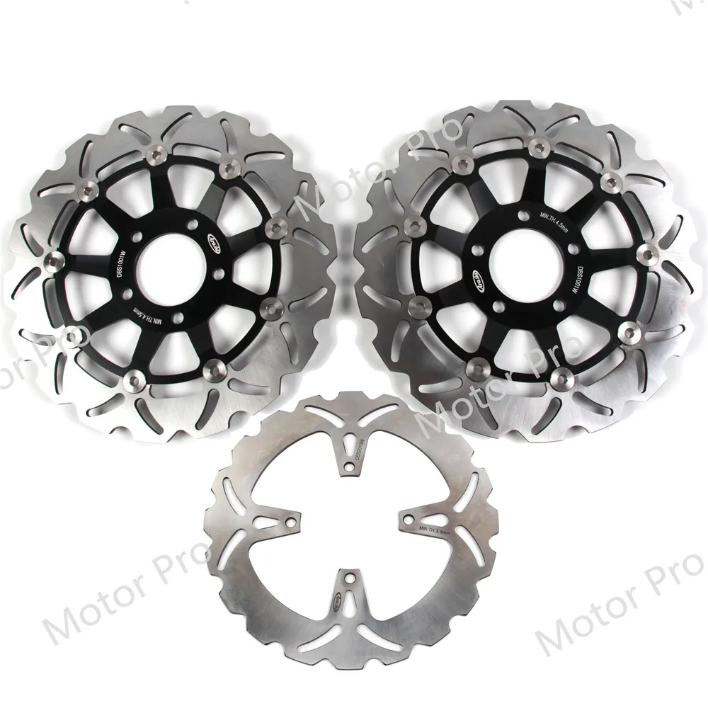 For Suzuki GSX 750 1989 1990 1991 1992 Front Rear Brake Disc Disk Rotor Kit Motorcycle GSX750 89 90 91 92 CNC Aluminum BLACK