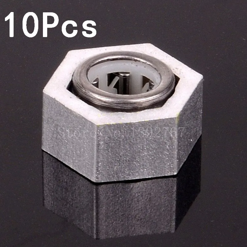 10Pcs RC Car 1/10 Scale Model Cars Buggy One Way Hex.Bearing w/Bearing Hex.Nut 14mm For HSP 06267 94106 94166