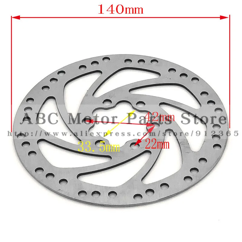 140 34mm Disc Brake Rotor Stainless Steel Bike Disc Brake Rotor 6 Bolts for Most Bicycle Road Bike Mountain Bike