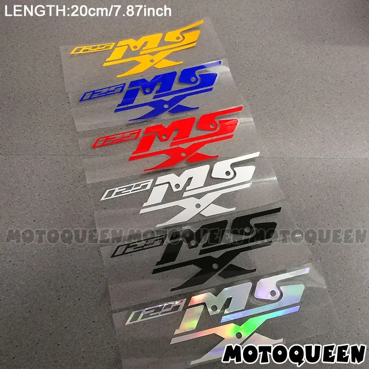 2PCS Motorcycle body Wheels Rims Fairing Helmet Tank Pad decoration logo Label reflective Stickers Decals For MSX 125 MSX125