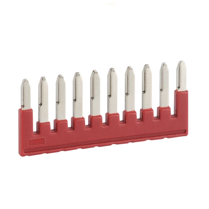 10Pcs FBS10-5 Spring Terminal Central Connector Din Rail Terminals Block ST-2.5 Plug-in Bridge Short Connection Strip