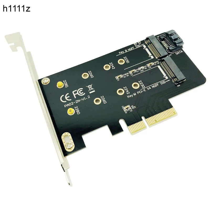 

PCIE to M2 Adapter M2 SSD NVME M Key SATA-based B Key to PCI-e 3.0 x 4 Controller Converter Card Support 2280 2260 2242 2230 M.2