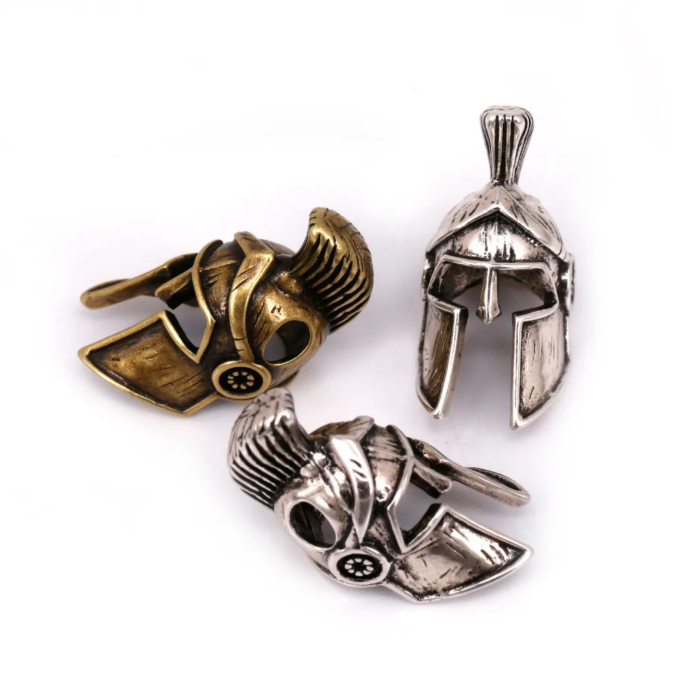 

Classic Spartan Helmet Bead Antique Color for Paracord Bracelet Keychain Accessories For DIY Lanyard Making