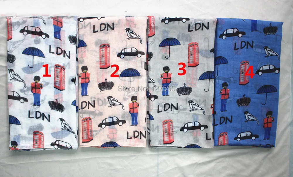 Free Shipping! Spring London  Print Scarf 2015 Bird And Car  Women  Scarf Free Shipping