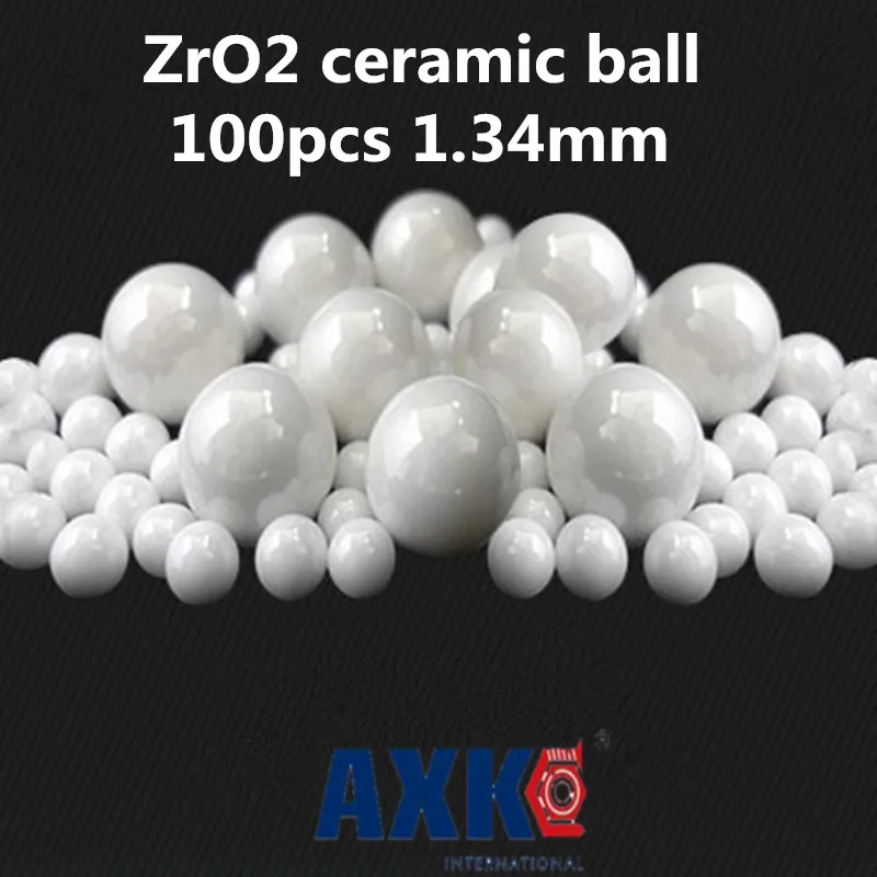 

AXK Zro2 Ceramic Balls Thrust Bearing 100pcs 1.34mm Zirconia Used In Bearing/pump/linear Slider/valvs G5