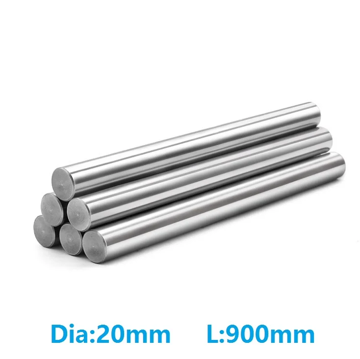 4pcs/lot 20mm linear shaft 900mm long 20x900mm chromed plated shaft hardened shaft  rod bar CNC parts 3d printer