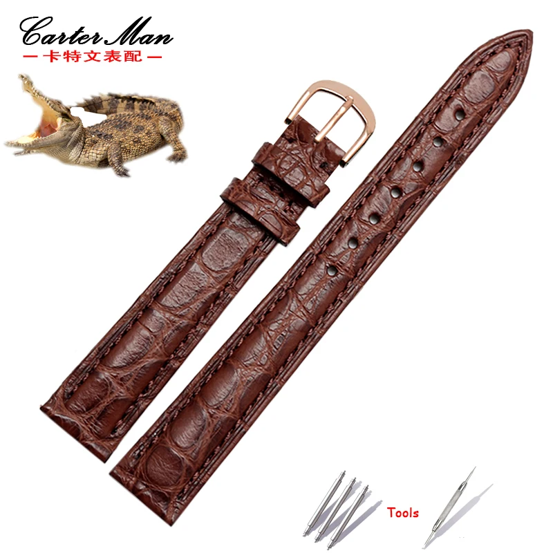 Crocodile watchband high quality Genuine leather strap 12mm 13mm 14mm 15mm 16mm small size women watch bracelet