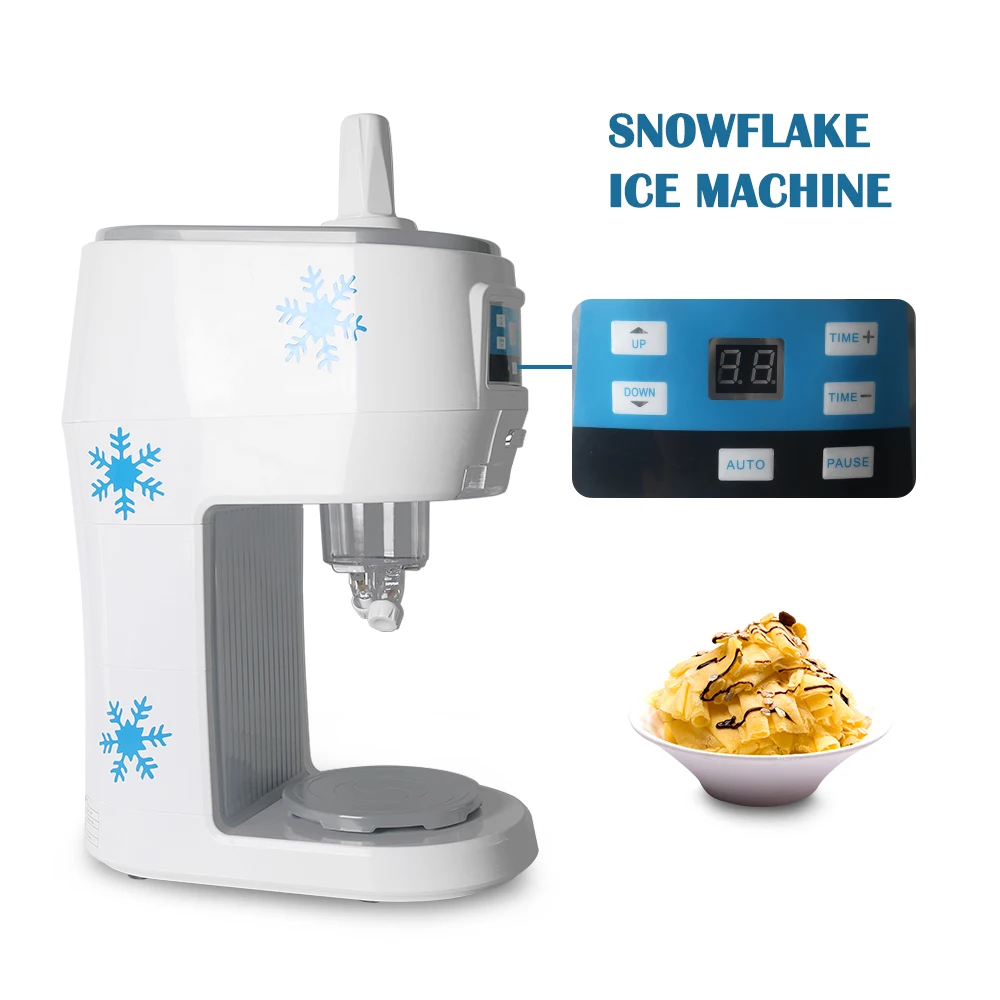 ITOP 300W Semi-automatic Snowflakes Ice Crusher Shaved Machine Fruit Juice Store Electric Smoothies Snowflake Maker 70kgs/h