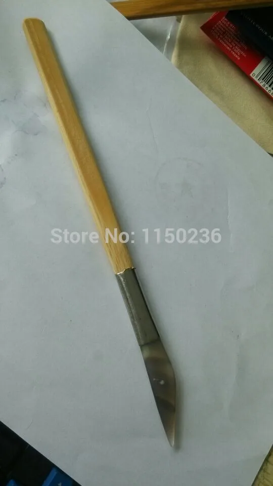 Agate Burnisher with Bamboo Handle Knife Shape, jewelry ring gold burnishing engraving cleaning toolsl 10pcs/bag