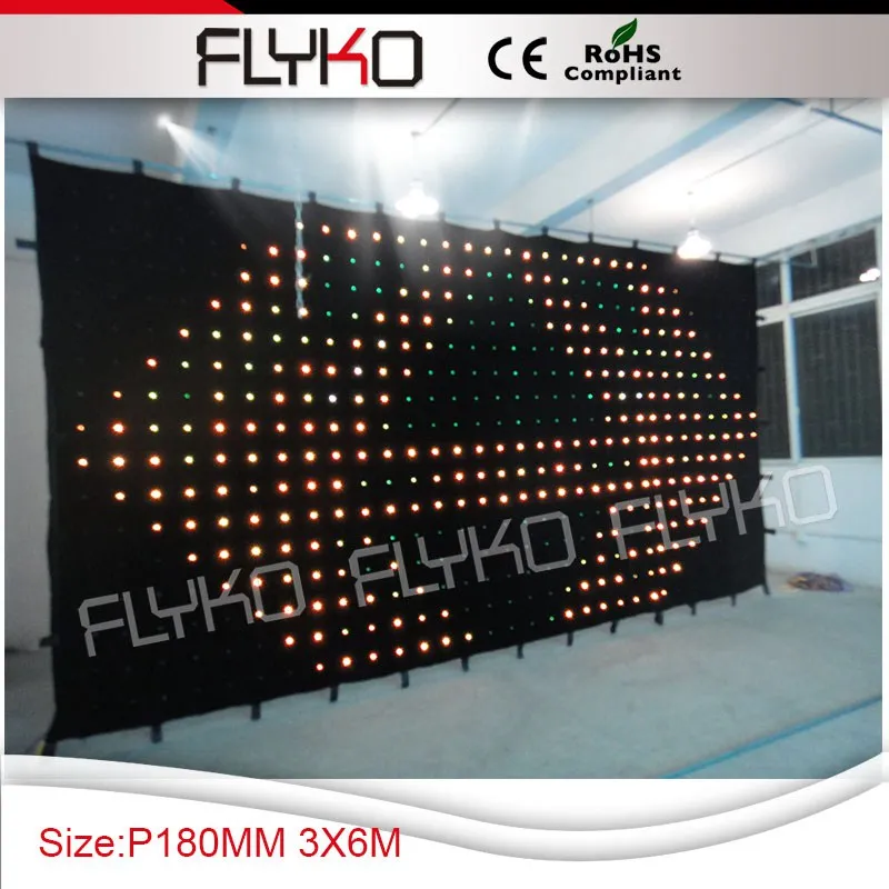 

Free shipping PC controller P18 3M*6M LED Curtain for party show