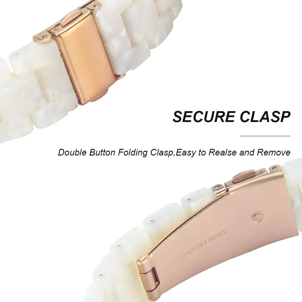 New Delicate Acetate Fiber Marbling สำหรับ Garmin Vivoactive3นาฬิกา20Mm เรซิ่นสายรัดข้อมือสำหรับ Huawei Watch