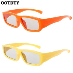 OOTDTY-gafas 3D pasivas polarizadas circulares para niños, tamaño Real, para ver películas o TV en 3D