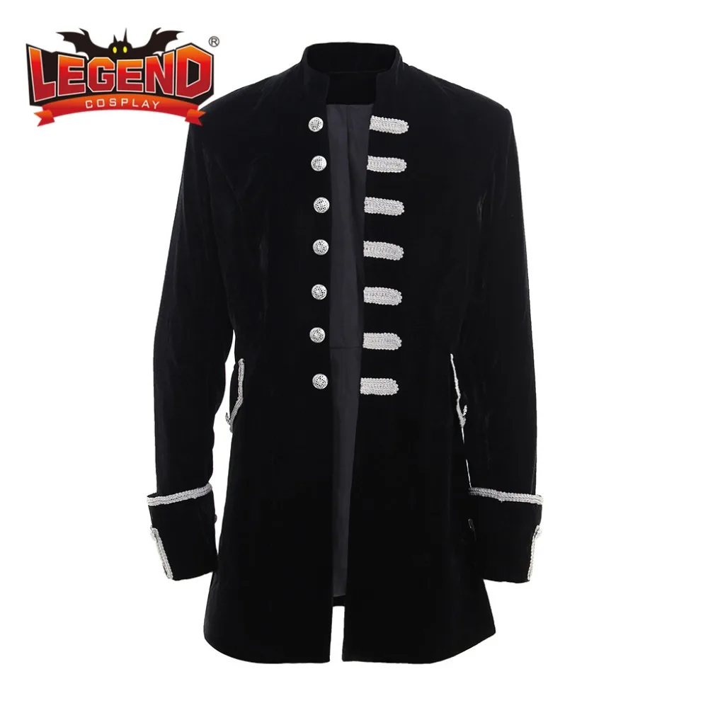 

Men black velvet Steampunk Costume Jacket Vintage Victorian Coat Top