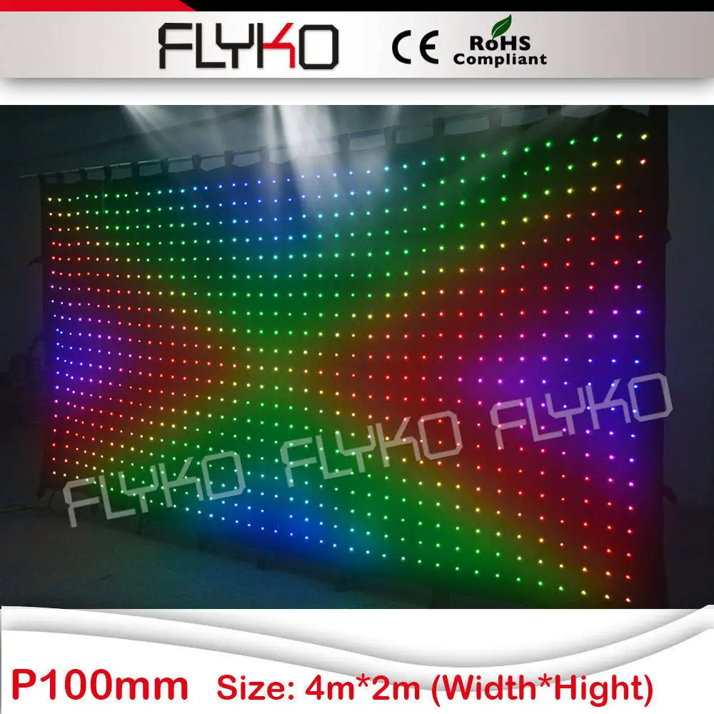 

P10 LED DJ Pro 2x4M Tri LED matrix cloth