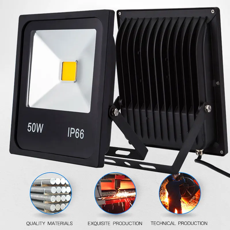 LED Floodlight IP65 20W 30W 50W 10W Waterproof Flood Light IP66 Reflector Lamp Smart IC 220V Led Exterior Spot Outdoor Light