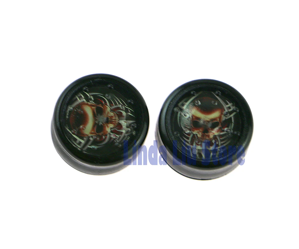 ChengChengDianWan 2pcs Ghost Skull silicone grips height grips cap For  xbox one controller 3D Analog Stick Cover