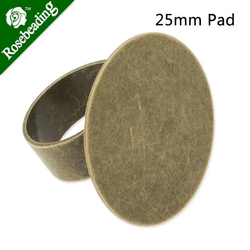 

25mm Round Adjustable Antique Bronze plated Ring Base Setting,1'' bezel ring blank,ring setting,Sold 20pcs/lot-C3236