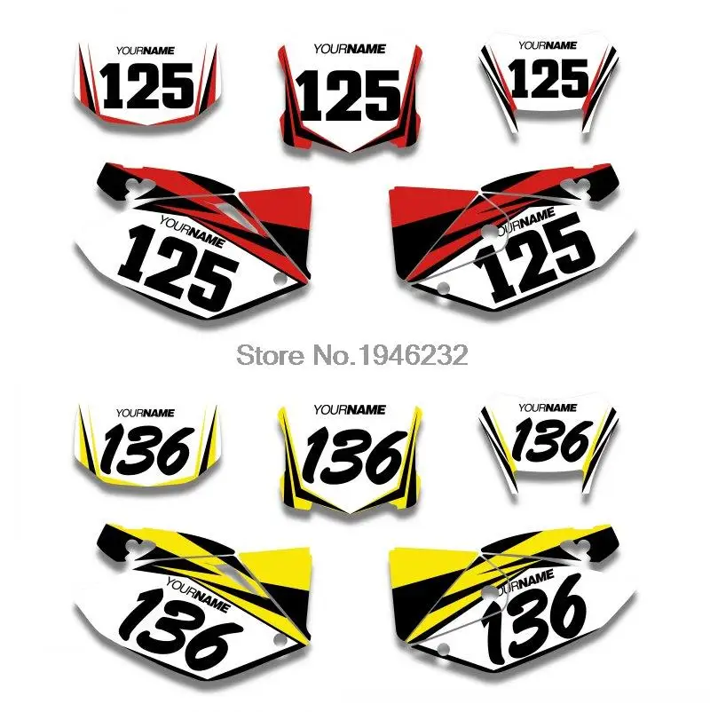 

NICECNC Custom Number Plate Background Graphics Sticker & Decal For Honda CRF250X 2004 - 2012 2006 2008 2010 2011 CRF 250X