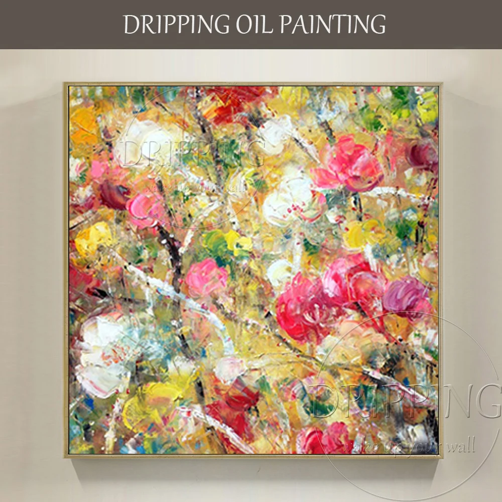 

Skilled Artist Hand-painted High Quality Abstract Flower Oil Painting on Canvas Rich Colors Abstract Oil Painting for Wall Decor